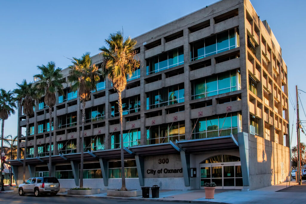 The City of Oxnard's city hall building.