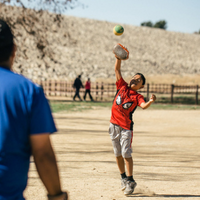 A little boy playing sports used as an example of what will be available once the Campus Park improvement project is completed.
