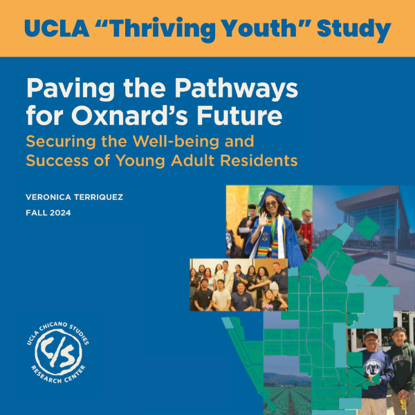 Carousel image of the title graphic for the UCLA Thriving Youth Study; Paving the Pathways for Oxnard's Future.