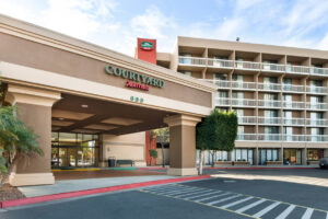 From of the Courtyard Marriott in Oxnard.