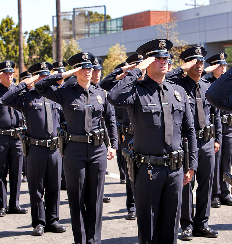 Fallen Officer Memorial Service, Saluting