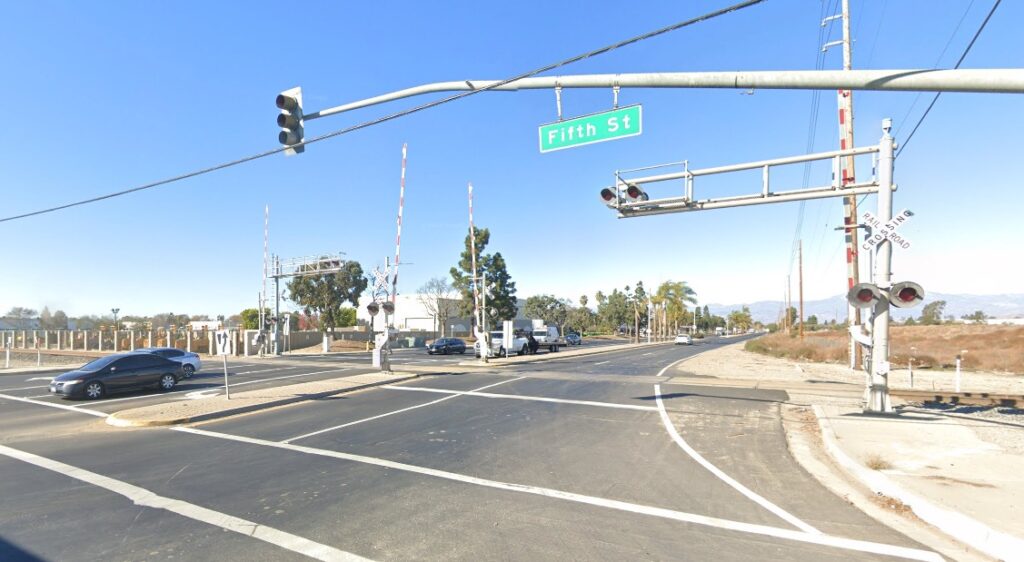 Rice & Fifth street view where a new overpass will be constructed.